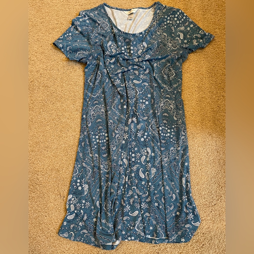 Christopher Banks Blue Paisley Print Dress